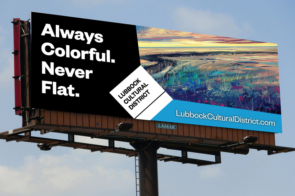 Lubbock Cultural District billboard